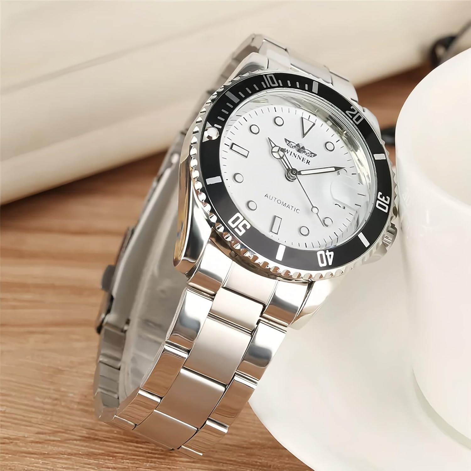 MASTOP Mens Automatic Mechanical Watches Stainless Steel Waterproof Luxury Watch for Men Reloj Automático para Hombre