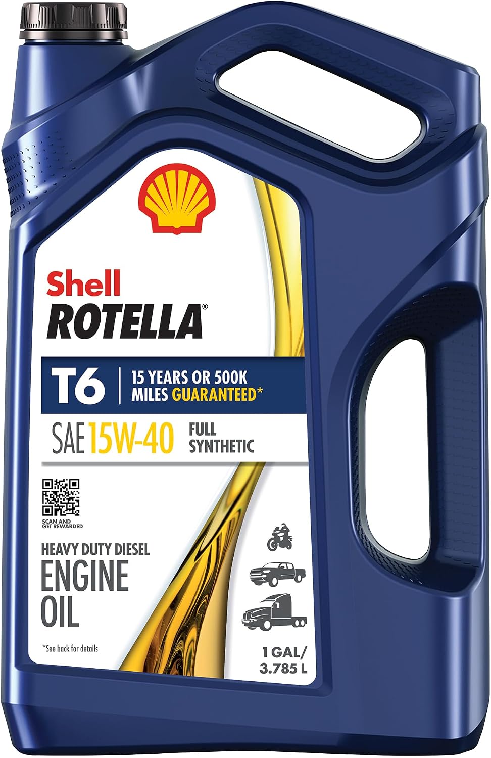 Shell Rotella T6 Full Synthetic Heavy Duty Engine Oil 5W-40, 55 Gallon Drum