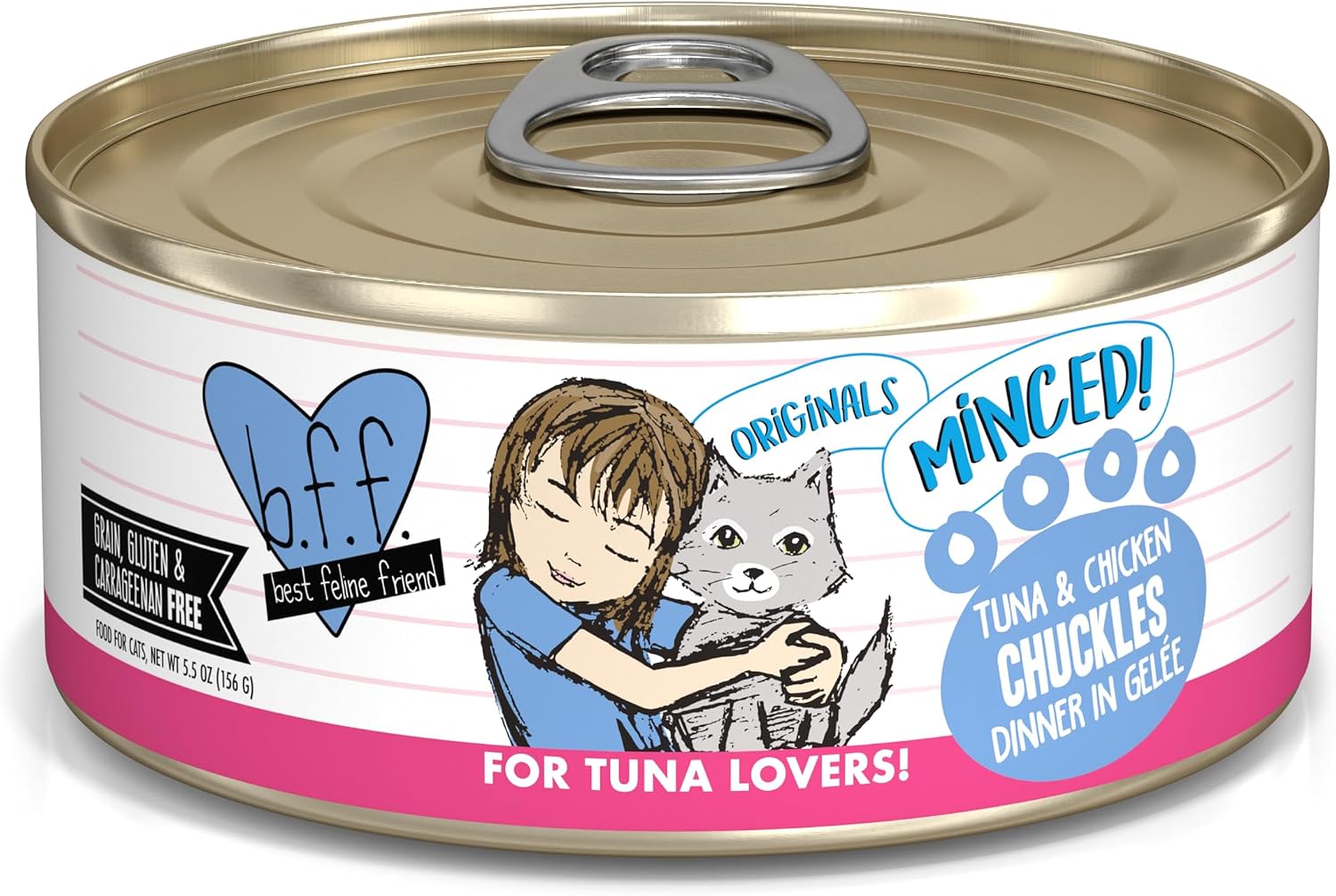 Weruva BFF Minced Natural Wet Cat Food, Batch O Besties Variety Pack, 5.5oz Can, Pack of 8