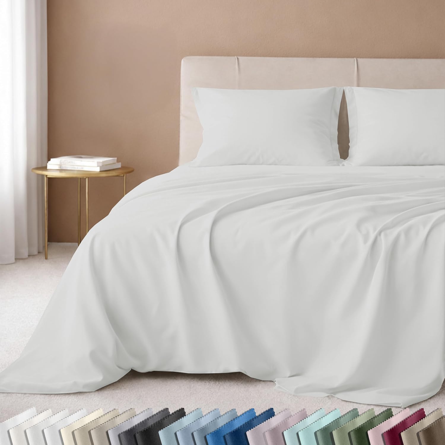 California Design Den Luxury 600 Thread Count Full Size Sheet Sets, Seafoam | 100% Cotton Sateen Backed by Good Housekeeping Seal, Soft & Smooth, 16" Deep Pocket, All-Around Elastic, Durable, Easy Care