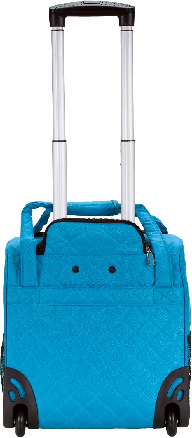 Rockland Melrose Upright Wheeled Underseater Carry-On Luggage, Red