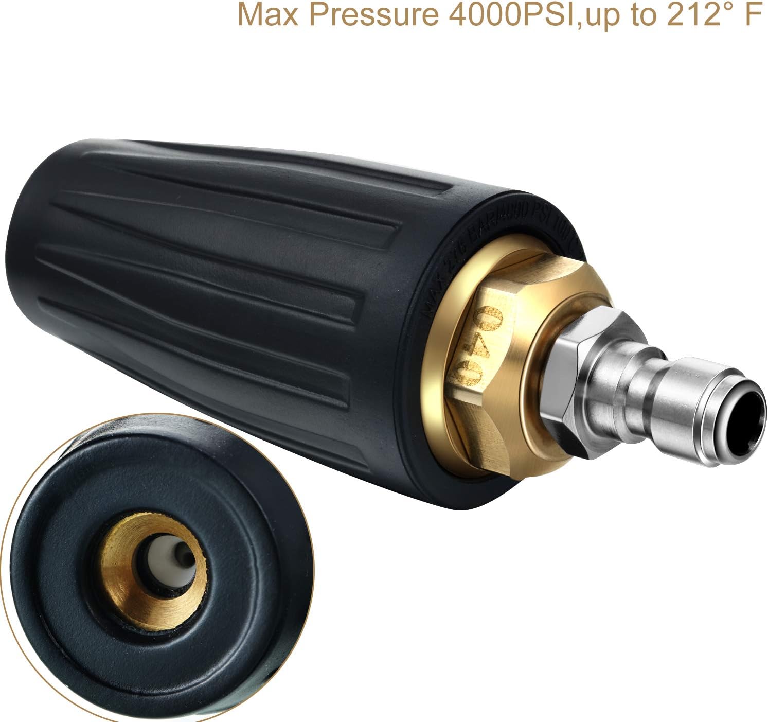 Mudder 4000 PSI Pressure Washer Turbo Nozzle, Nozzle Tips 7 Pcs 4.0 GPM