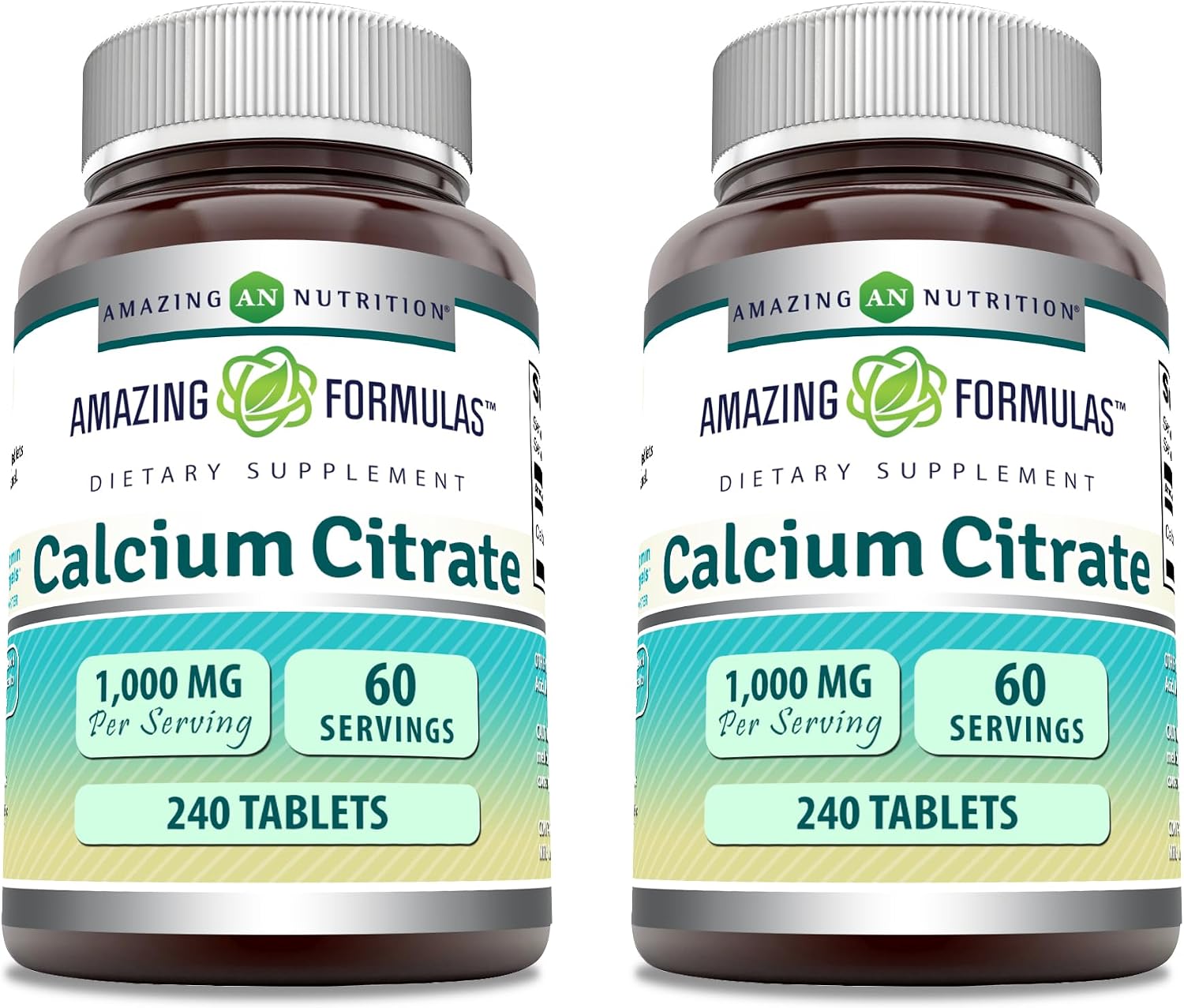 Amazing Formulas Calcium Citrate 1000 Mg | Tablets Supplement | Non-GMO | Gluten-Free | Made in USA (1 Pack | 240 Count)