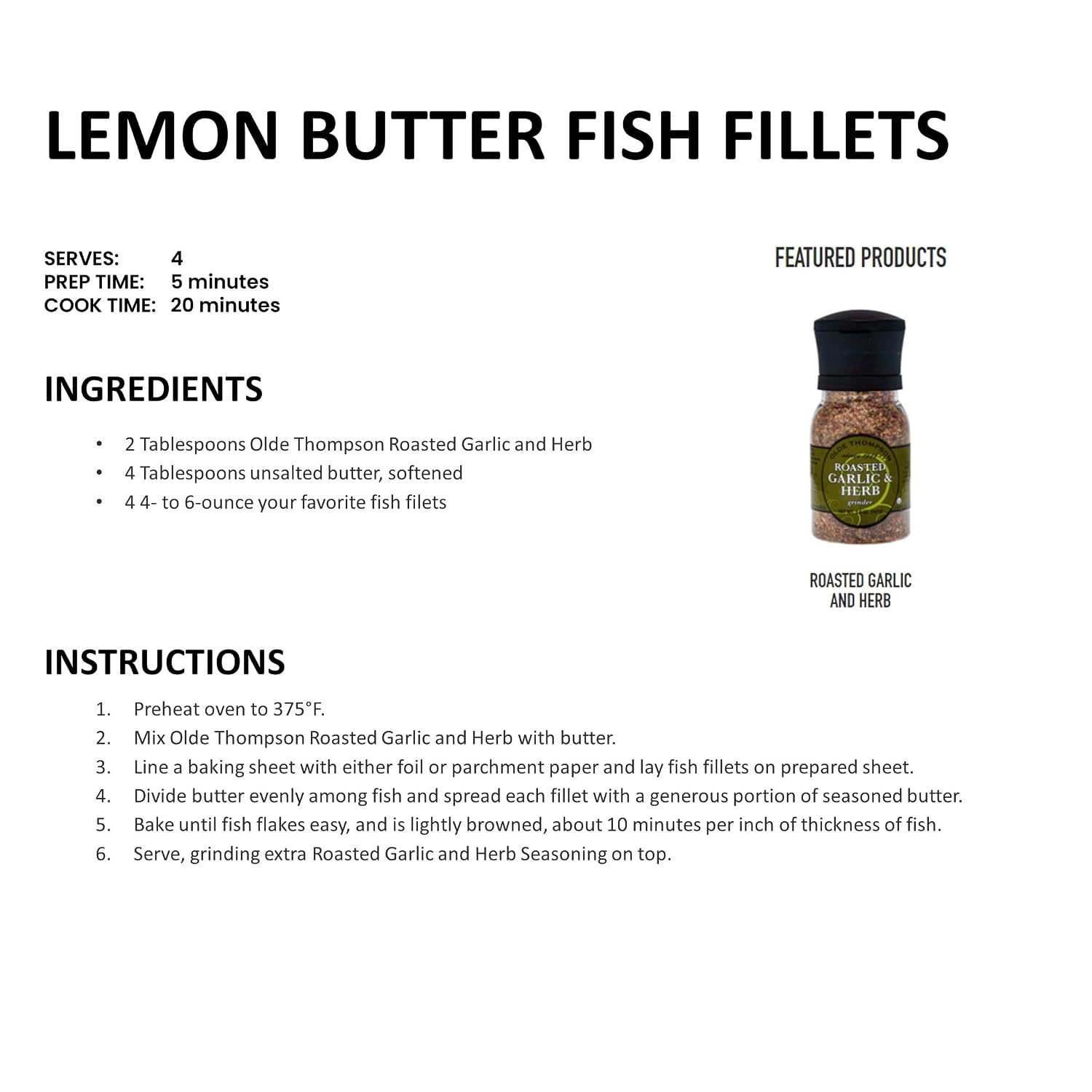 Olde Thompson Fish & Seafood Blend Grinder, 5.5 Ounce