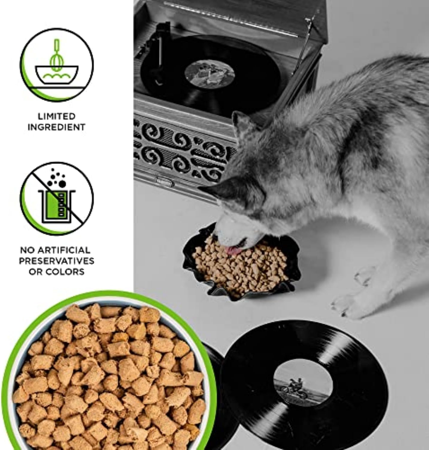 BIXBI Liberty Freeze-Dried Dog Food Topper & Treats, Beef – 98% Meat & Organs, No Refrigeration – USA Made, 26 oz