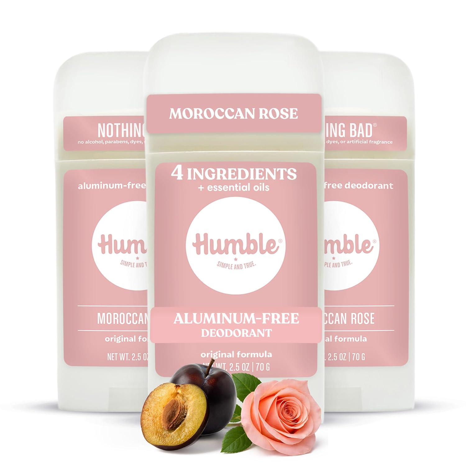 Humble Aluminum-Free Deodorant, Simply Unscented - 1 Pack | Baking Soda-Free, Clean, Fresh, Natural, Essential Oils, Sensitive Skin, Long-Lasting Odor Control, Cruelty-Free, Men & Women