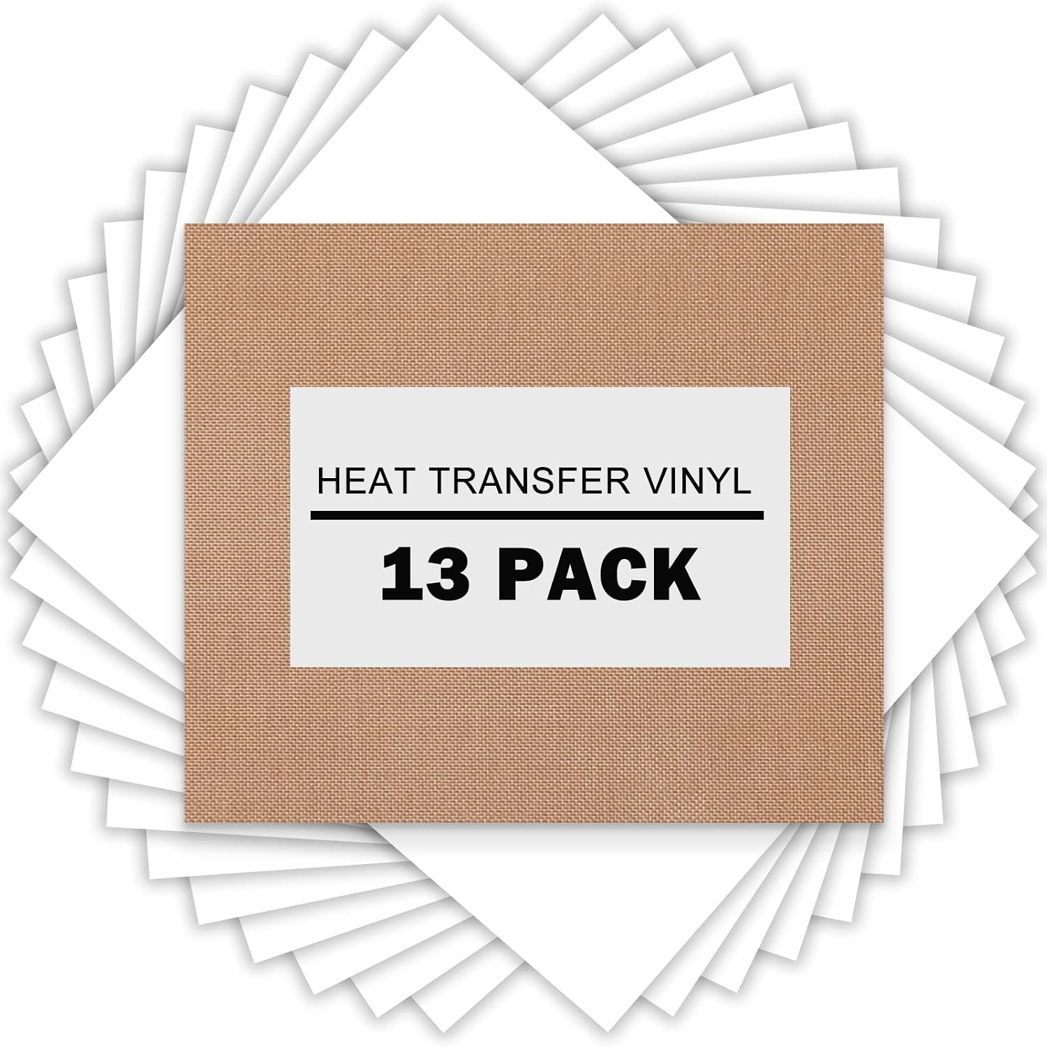 XSEINO HTV Heat Transfer Vinyl for T-Shirts 12"x10" -13Pack Perfect Iron On Vinyl for Cricut