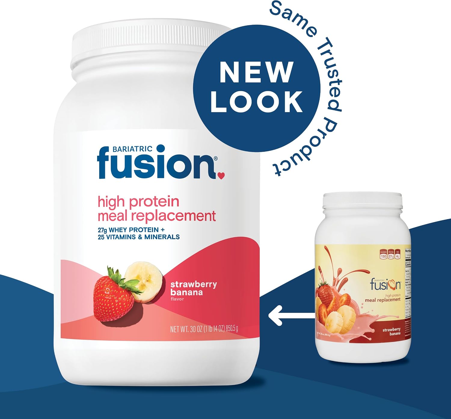 Bariatric Fusion Cappucino Meal Replacement 27g Protein Powder, 21 Serving Tub for Bariatric Surgery Patients Including Gastric Bypass and Sleeve Gastrectomy - No Gluten, Aspartame or Sugar