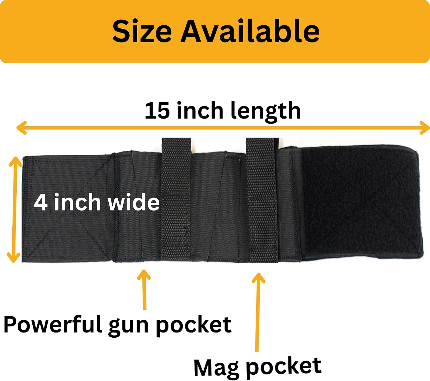 Daltech Force­ Ankle Holster and Mag Holster with Padded Neoprene - CCW Concealed Carry Gun Ankle Holster, Black