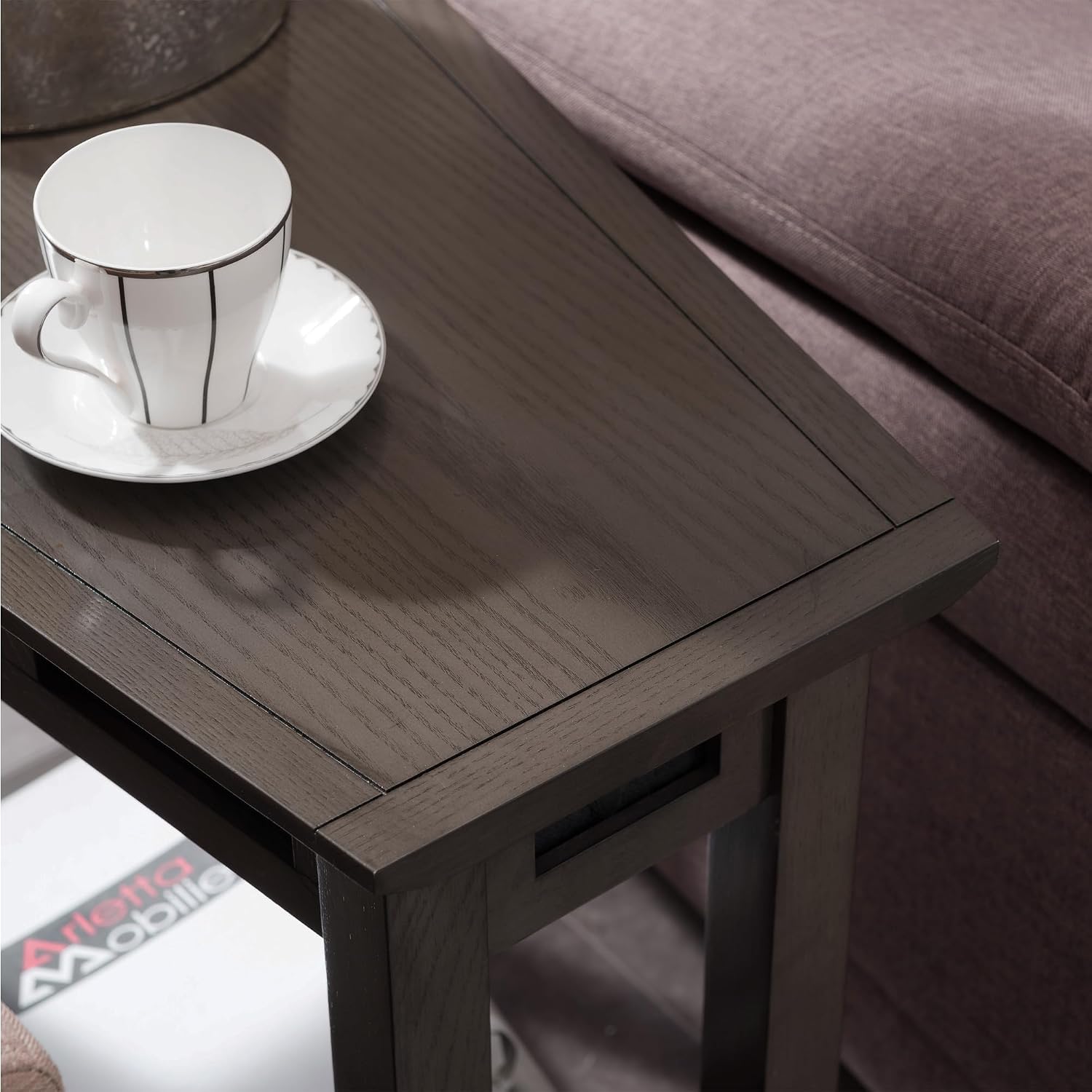 Leick Home Delton Wedge End Table, 17", Sienna