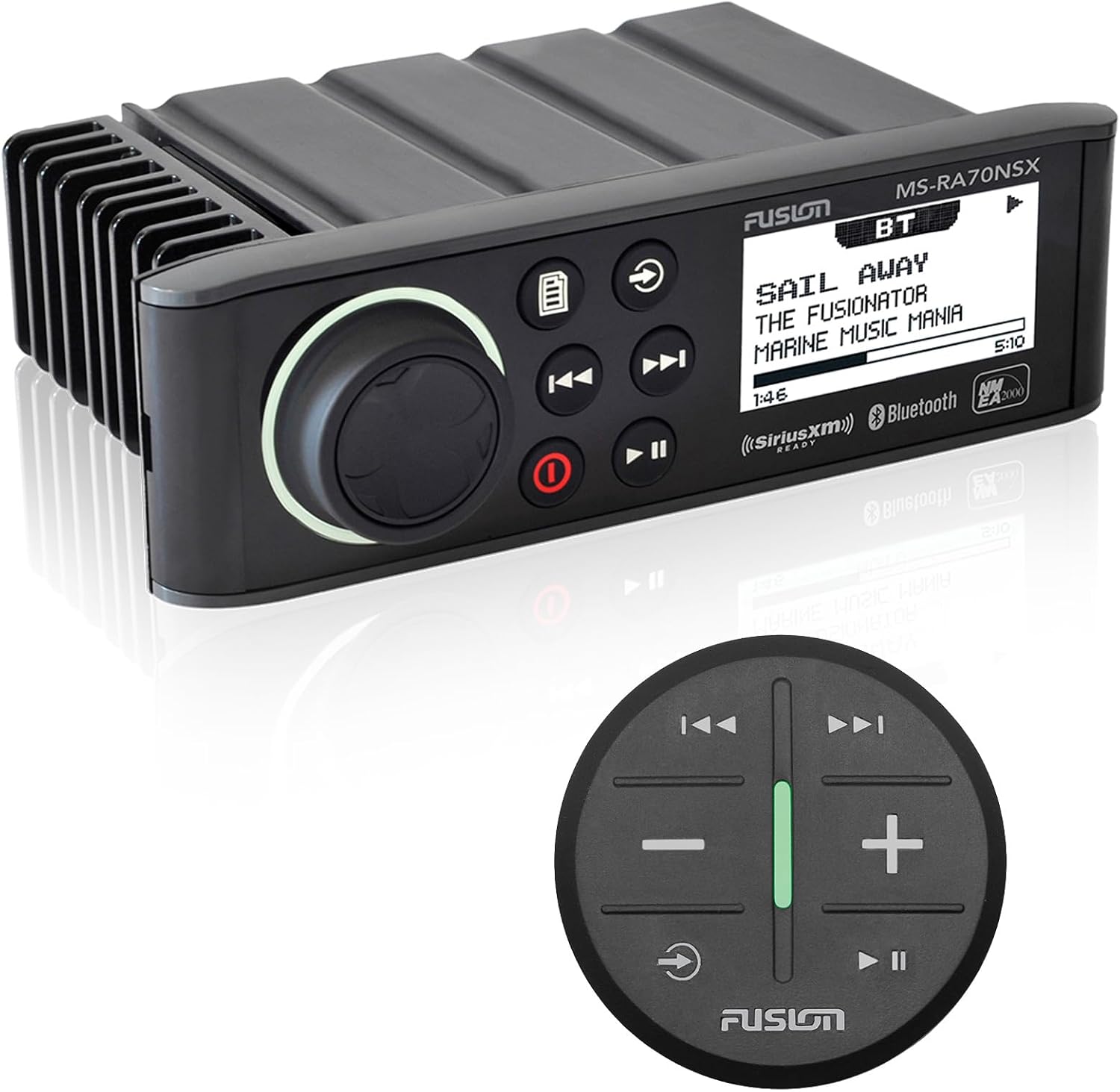 Fusion MS-RA70NSX Marine Entertainment System with Wireless Remote - Black