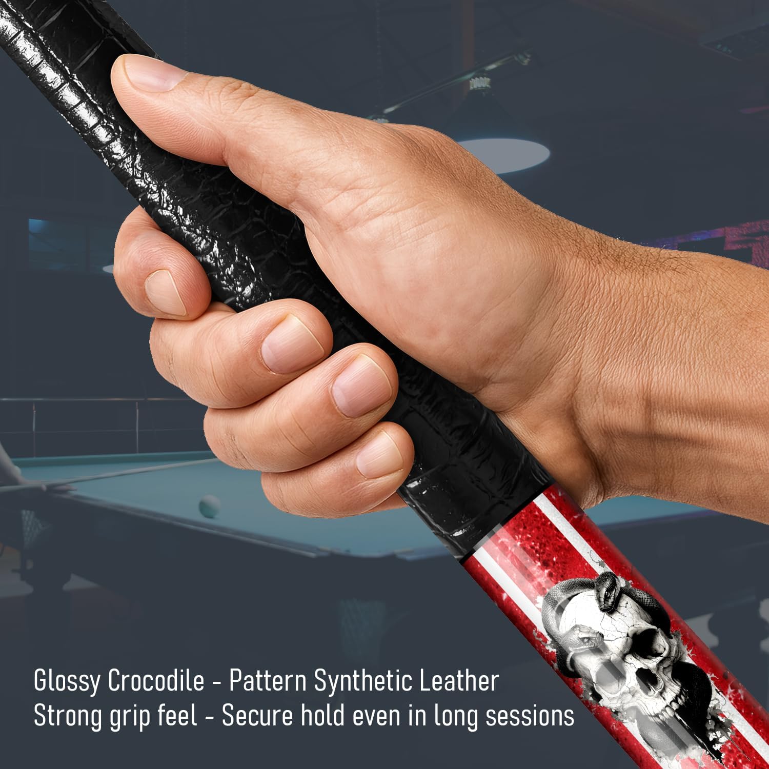 CUEBOTS Glass Fiber Cue, Glass Fiber House Cue Stick, Club Cue, Cue for Beginners, Durable Uni-QR, 3/8-10, 5/16-18 Joint, Long Lasting Glassfiber Shaft, 7-Layer Microfiber Tip
