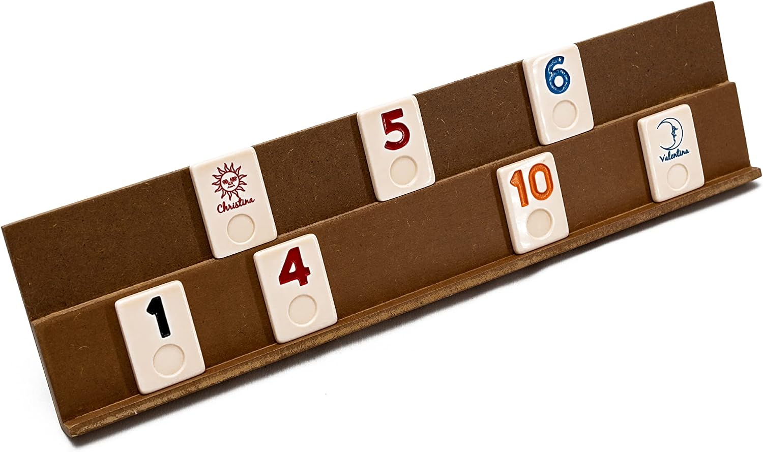 Bello Games New York, Inc. Spring Street Deluxe Designer Rummy Game Set with Wooden Racks and Large Size Engraved Numbers in a Blue Velour Case