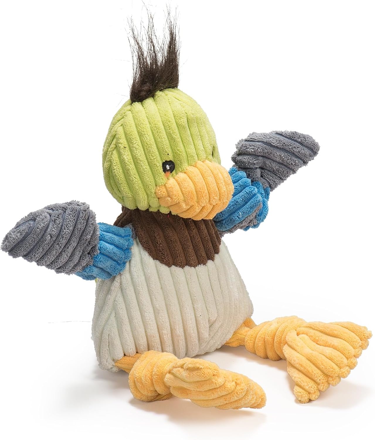 HuggleHounds Knottie Plush Dog Toy - Dog Stuffed Animal Toy, Squeaky Puppy Toys, for Small, Medium & Large Dogs, Durable Plush to Keep Them Busy - Ms Maddie Sock Monkey, Large