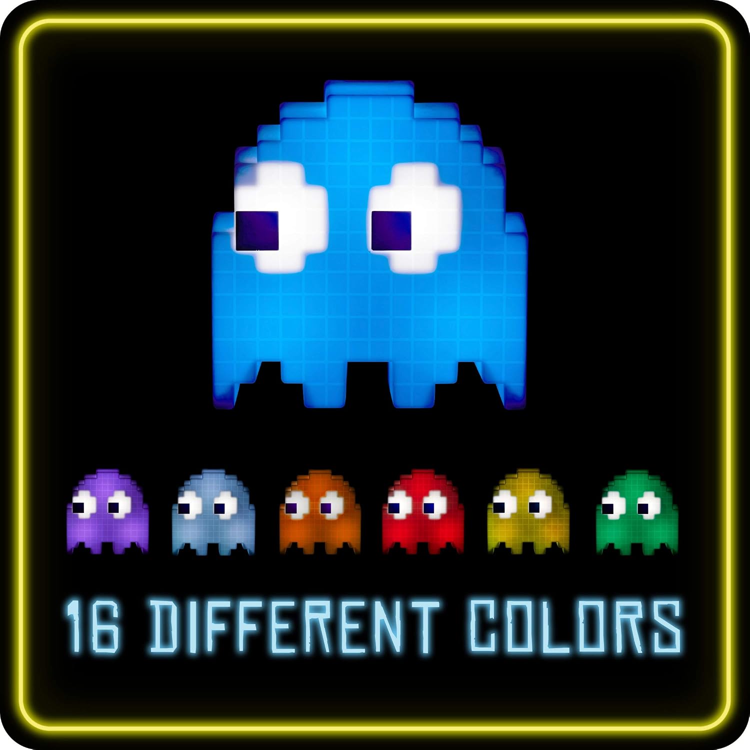 Pac-Man Ghost Light with Color Phasing Modes, Colors Change to Music