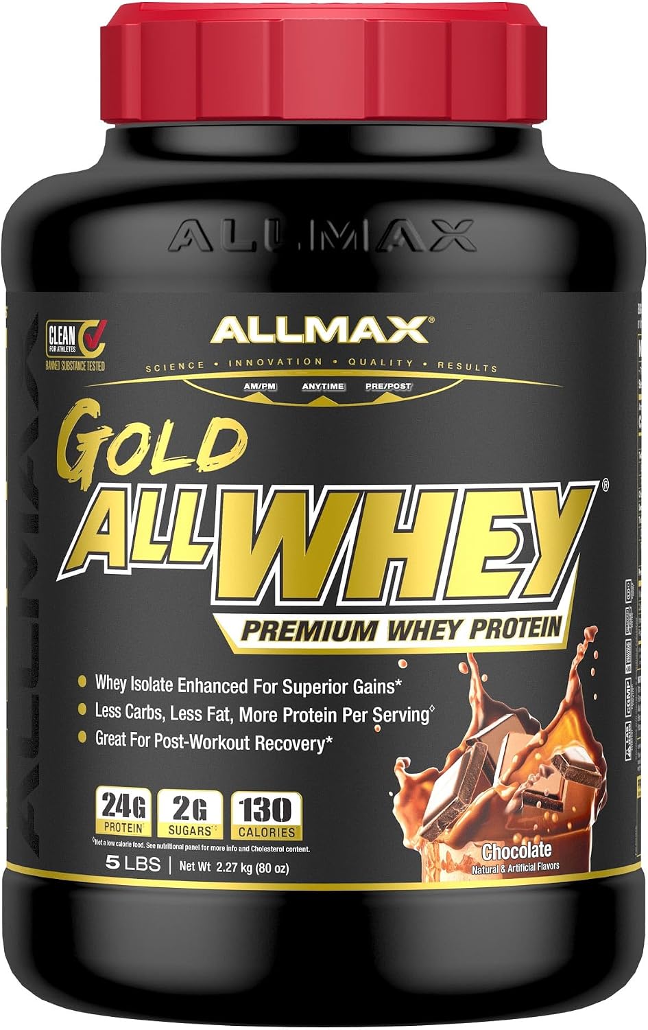 ALLMAX AllWhey Gold Whey Protein Powder, Chocolate Peanut Butter, 5 lb