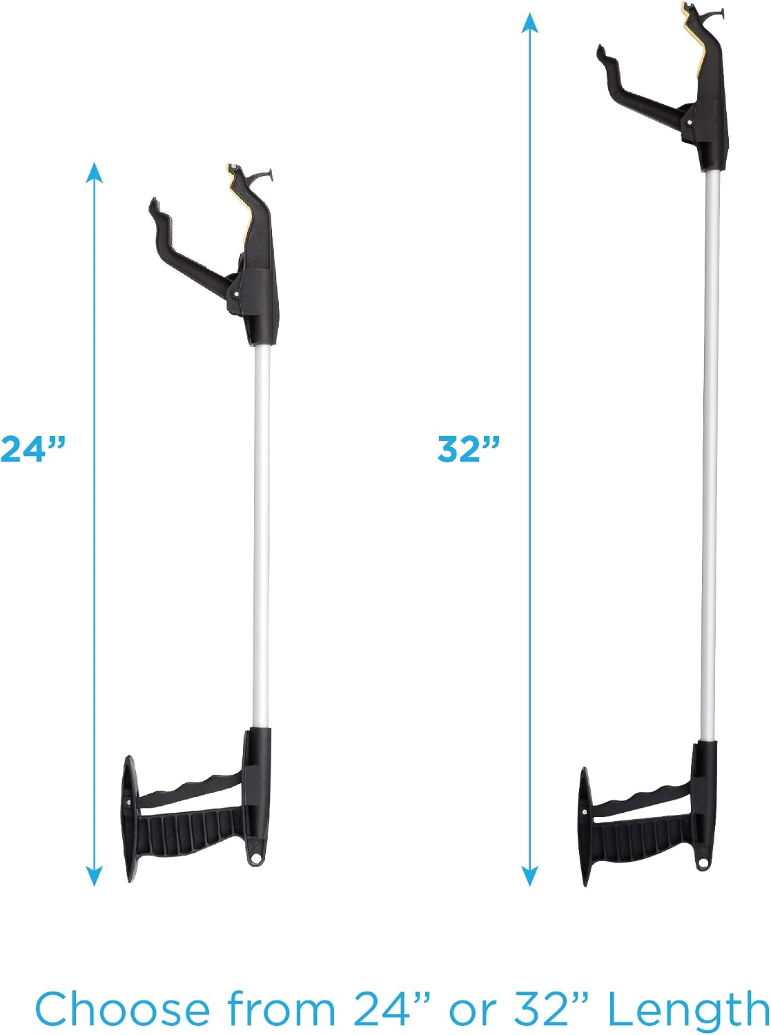 Nova Joy Reacher - Grabber Pickup Tool for Seniors - Lightweight Gripper with Magnetic Tip, Hook, and Rotating Claw - Daily Living Aid for Elderly and Users with Limited Mobility - 32" - One Pack