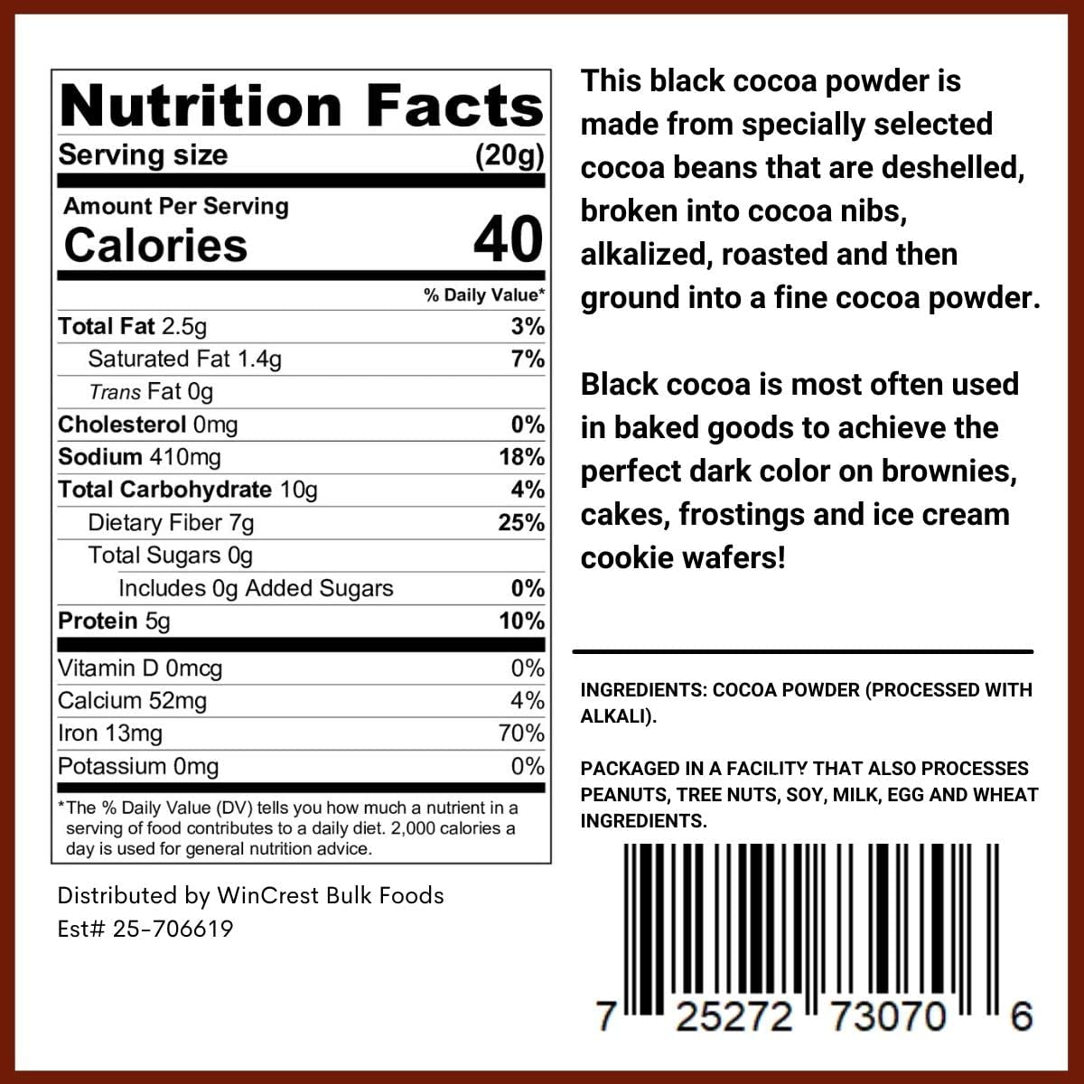 Blommer Black Cocoa Powder