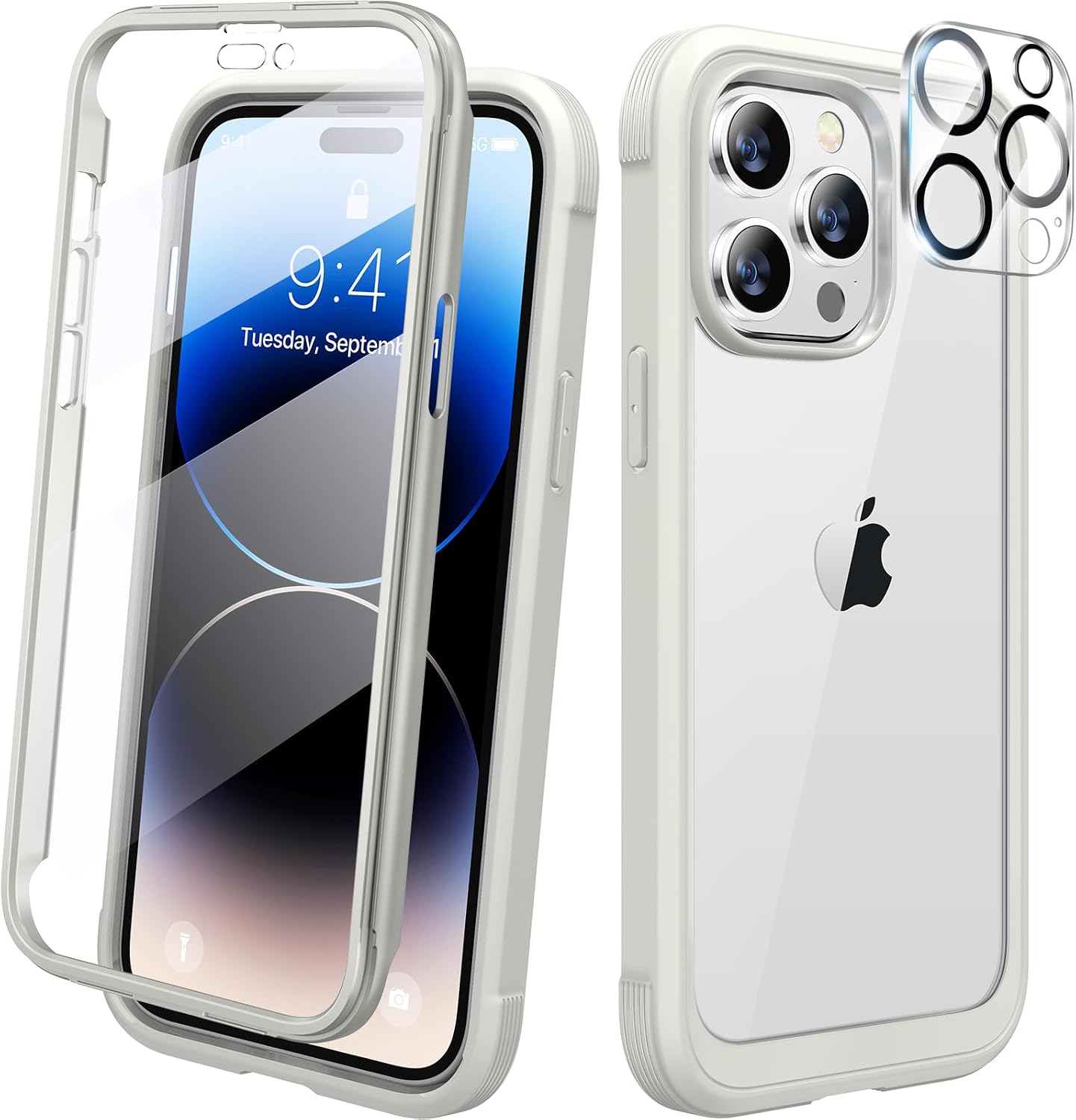 Diaclara Designed for iPhone 12 Mini Case, Full Body Rugged with Built-in Touch Sensitive Anti-Scratch Screen Protector