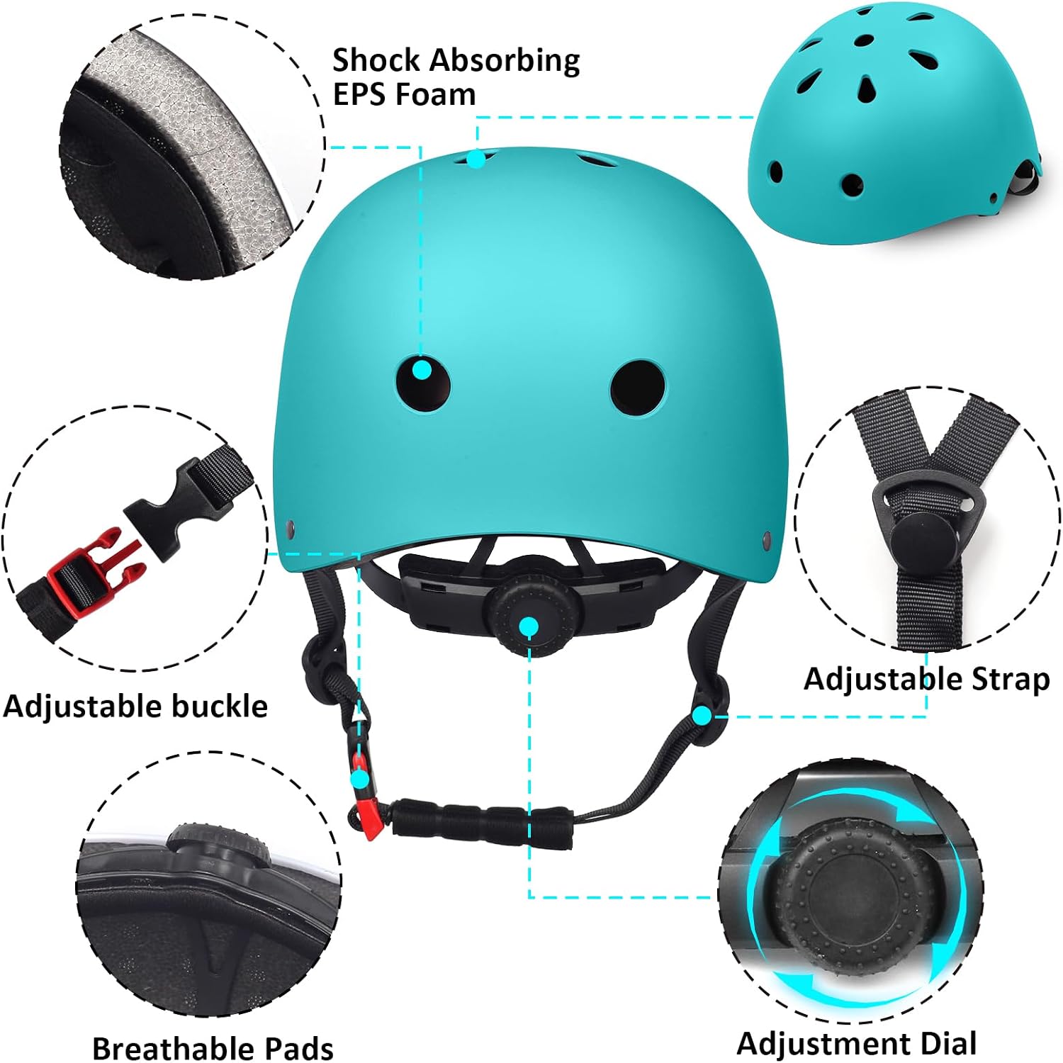 Kids Toddler Bike Helmet,2 Sizes for Youth Child Boys Girls