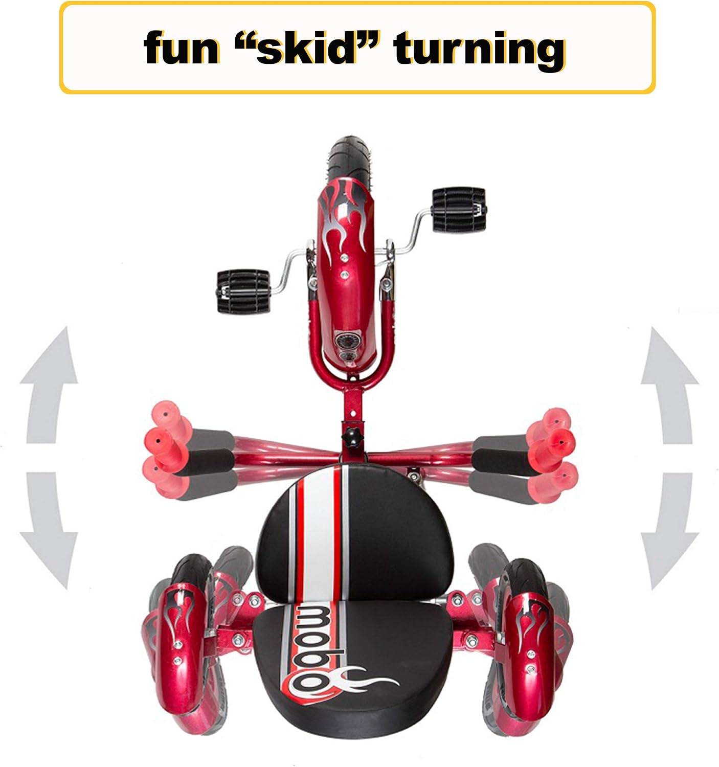 Mobo Mity Sport Safe Tricycle. Toddler Big Wheel Ride On Trike. Pedal Car, Red Large