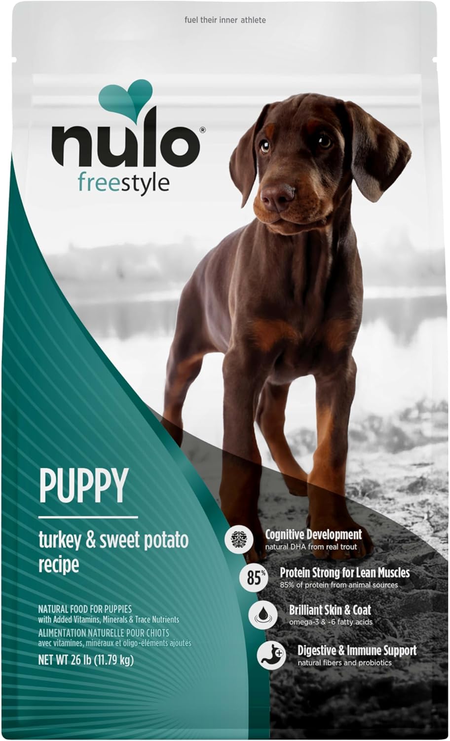 Nulo Freestyle Dry Puppy Food - Salmon & Peas, Premium Grain Free Dog Food for Puppies, Natural, High Protein Kibble with DHA, Omega 3 & Probiotics