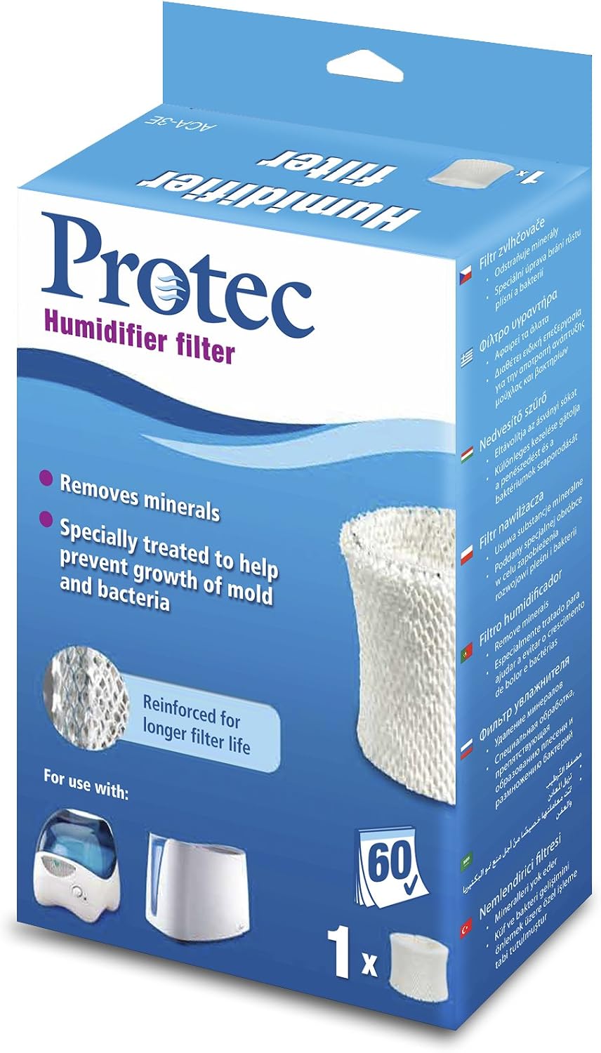 Protec Extended Life Humidifier Replacement Filter, 1 Count | Designed for Use with Select Vicks Cool Mist Humidifiers and Other Honeywell Humidifiers Models