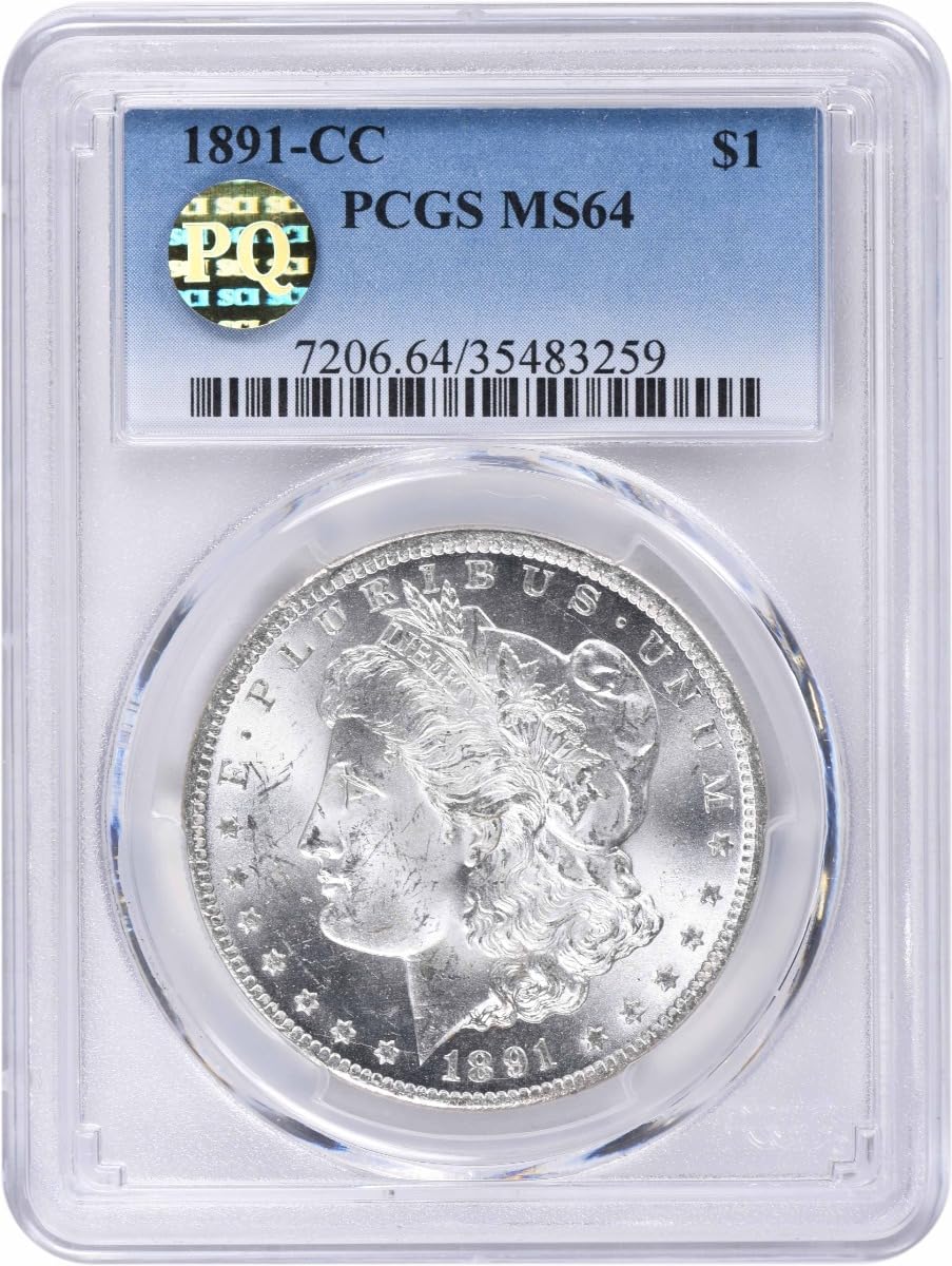 1891 CC Morgan Dollar PCGS MS64