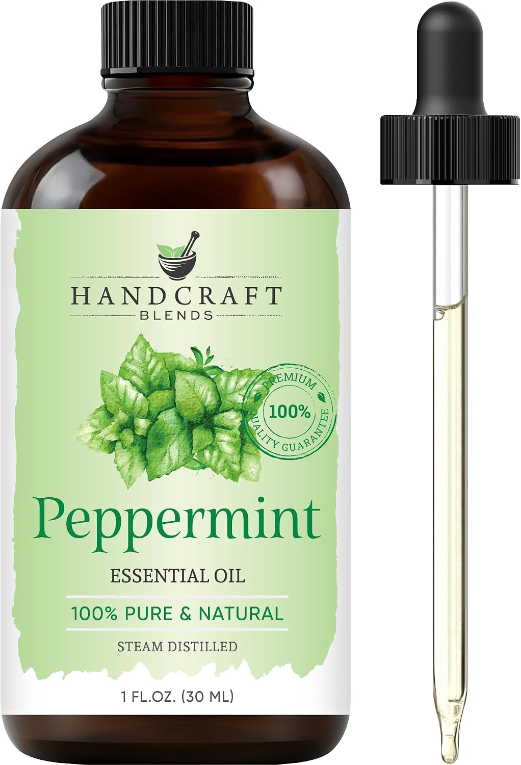 Handcraft Blends Peppermint Essential Oil – Huge 4 Fl Oz – 100% Pure and Natural – Premium Grade Essential Oil for Diffuser and Aromatherapy, Skin, Massage, Candle and Soap Making Fragrance