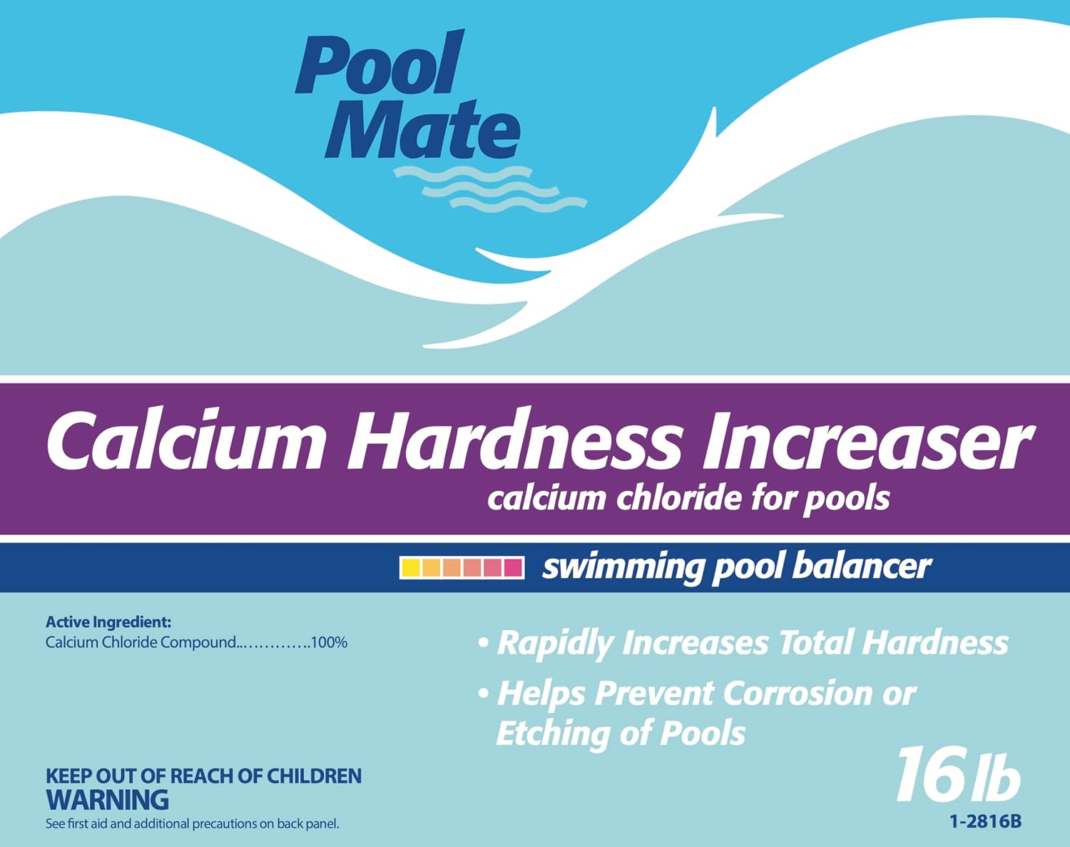Pool Mate 25-Pounds Premium Calcium Hardness Increaser for Pools | Calcium Up, 100% Calcium Chloride, 8 ounces raises calcium hardness level 10 ppm per 5,000 gallons of water, Made in USA