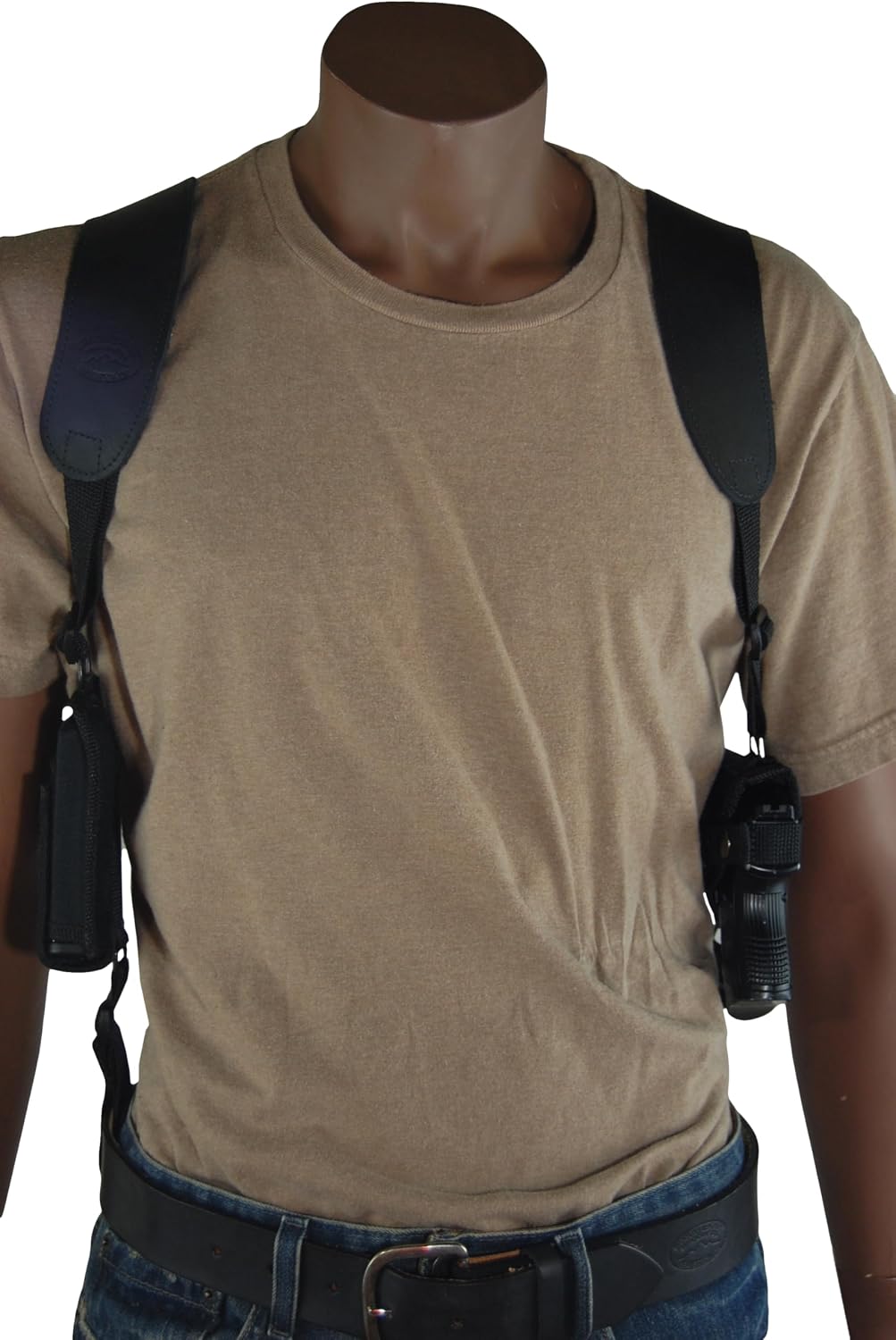 Barsony New Concealment Shoulder Holster w/Double Mag Pouch Compact 9mm 40 45