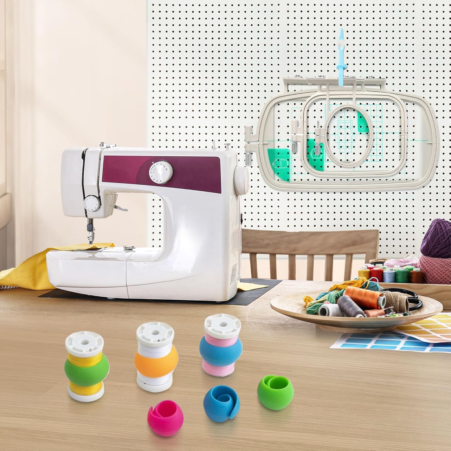 Sew Tech 3pcs Embroidery Hoops for Brother, 1x2.5 4x4 4x6.75in Frame Set