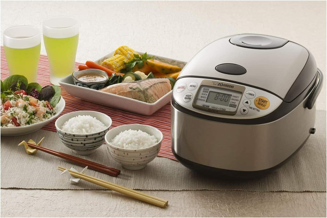 Zojirushi Ns TSC10 5.5 Cup Micom Rice Cooker and Warmer, 1.0l | LCD controls, delay timer