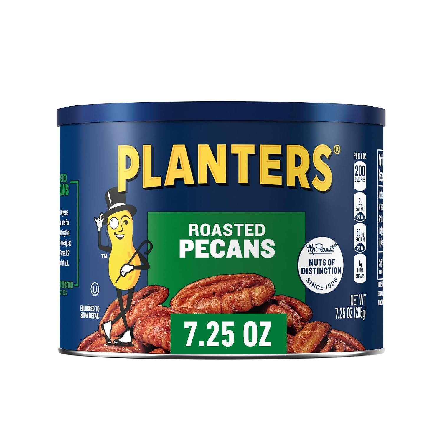 PLANTERS Whole Pecans, Roasted & Salted, Baking Nuts, 7.25 Oz (1 Ct)