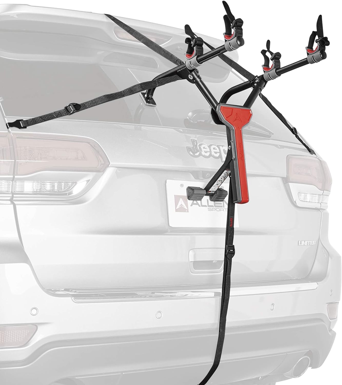 Allen Sports Ultra Compact Folding 1-Bike Trunk Mount Rack, Model MT1-B, Gray powder coated