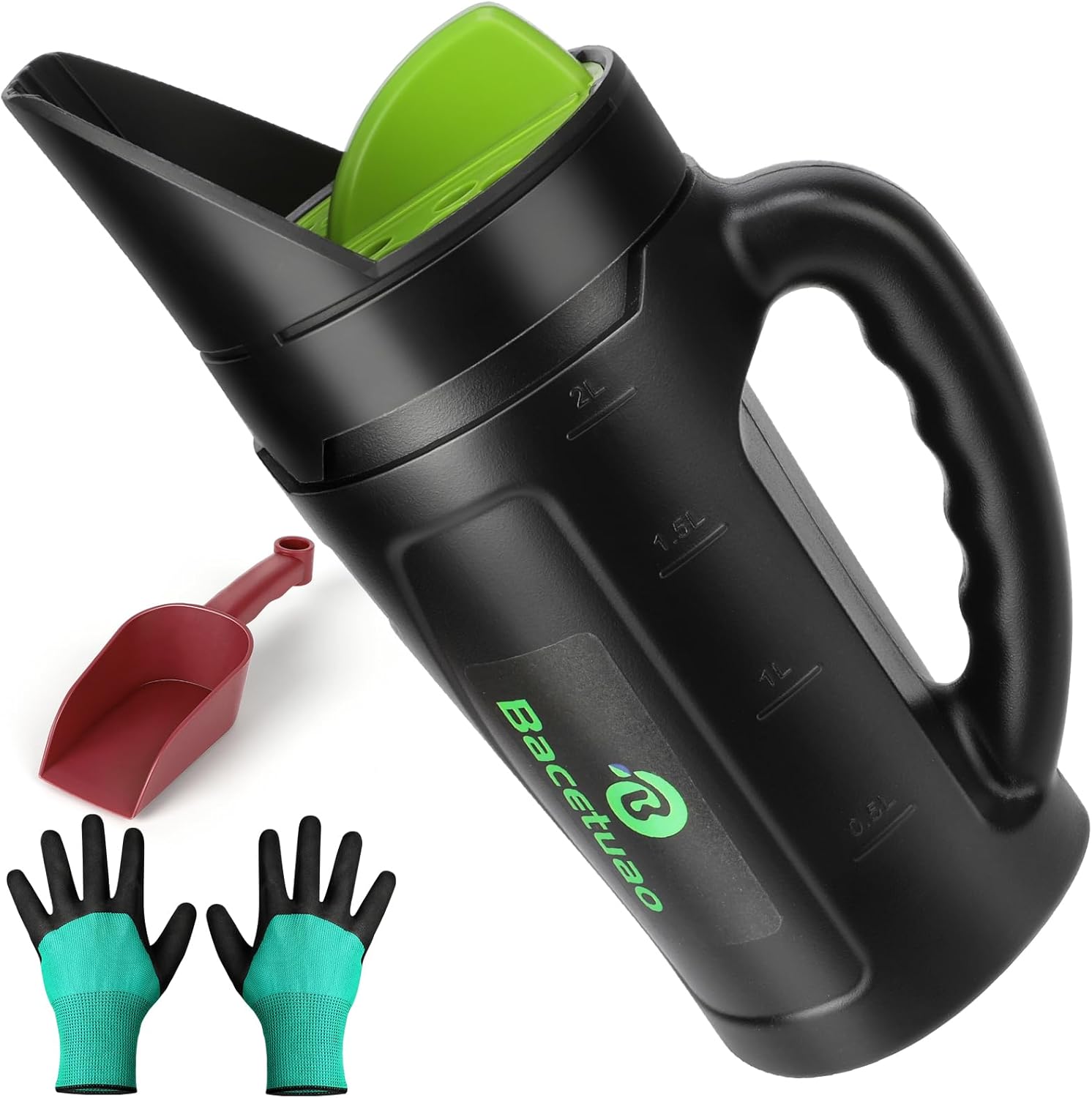 Hand Spreader Shaker, Multiple Adjustable Opening Sizes for All Purpose for Grass Seed, Fertilizer & Earth Food, Snow Salt