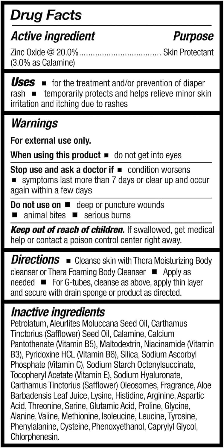 McKesson's Thera Calazinc Body Shield, Calamine with Zinc Cream -Skin Barrier Ointment for Eczema, Psoriasis, Diaper Rash - 4 oz. Tube, 1 Count