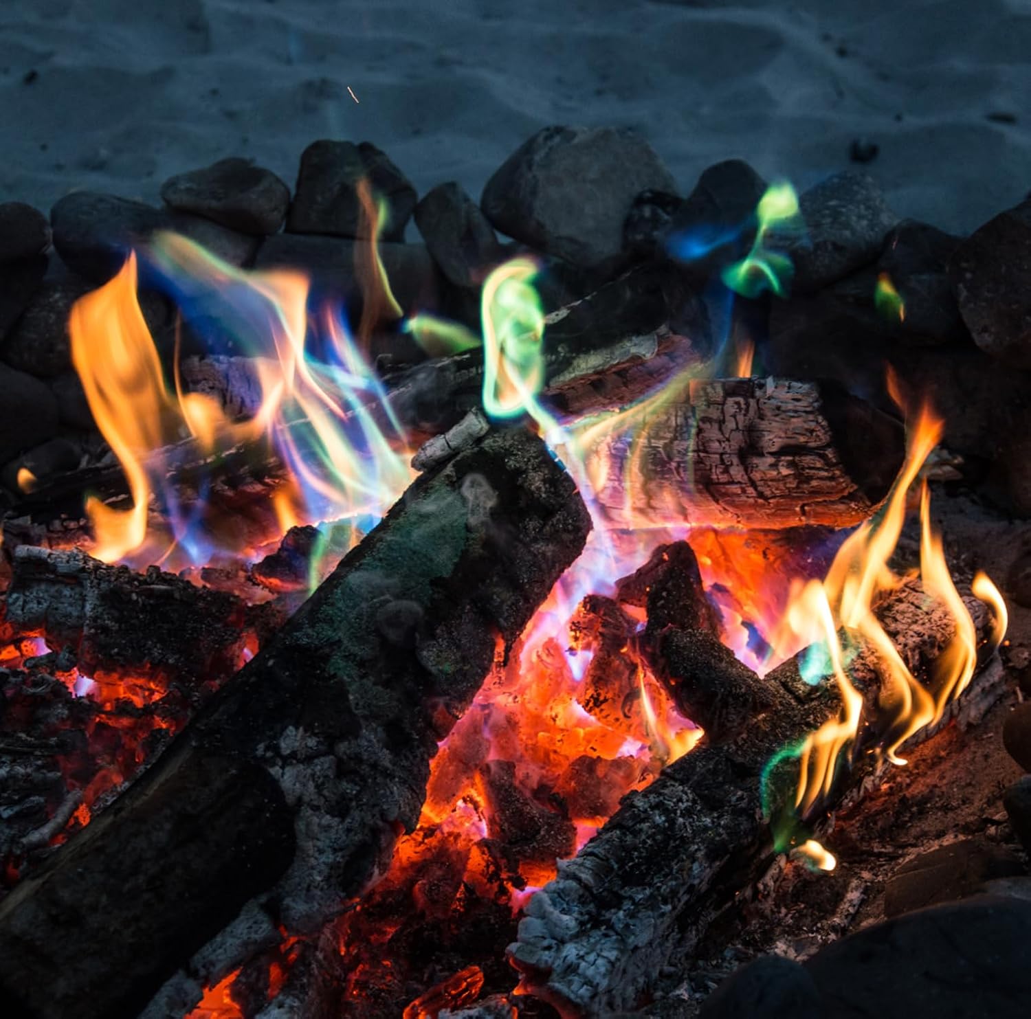 Mystical Fire Color Changing Packets – Colorful Fire Changer Packets 25pk | 25-pack color changing fire packets creates colorful flames in fire pits and camp fire. Easy to use, long-lasting effect