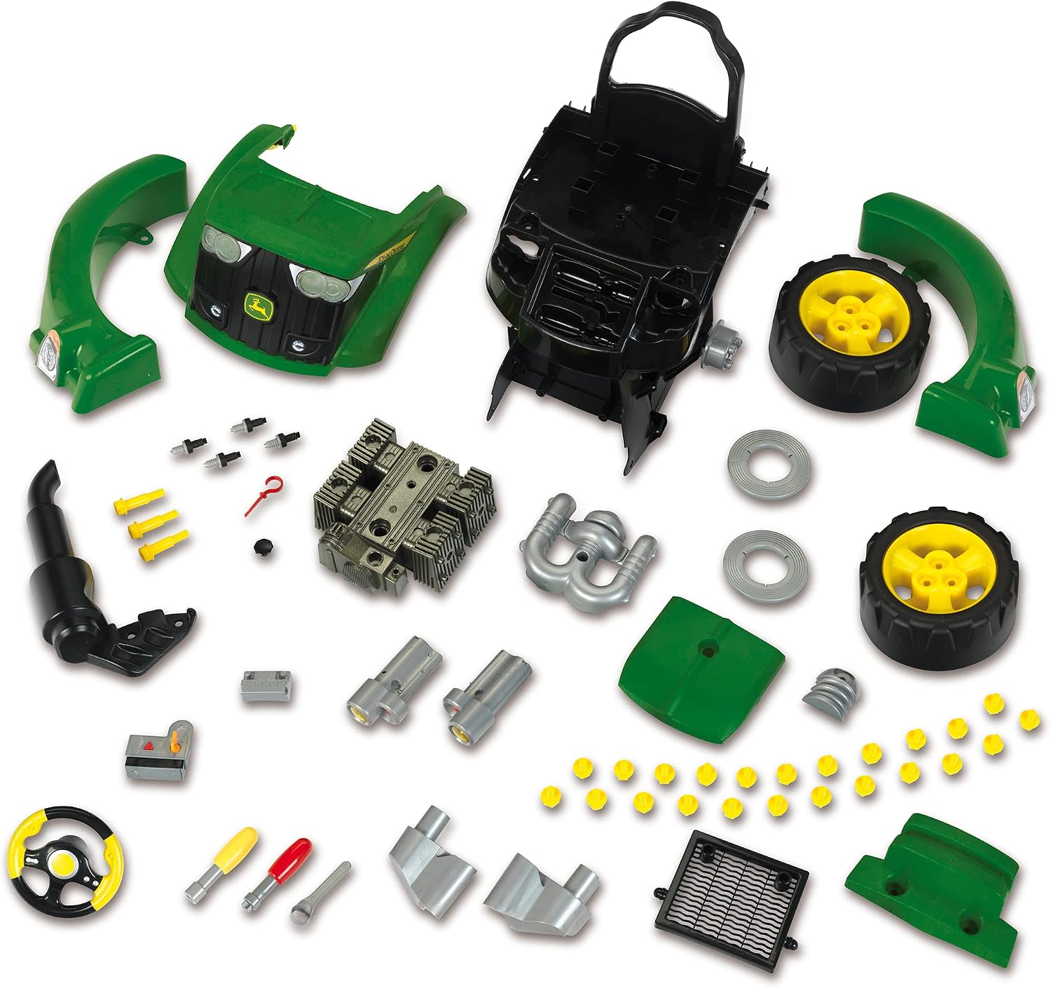 Klein John Deere Engine - Tractor Toy Set with 56 Repair Parts