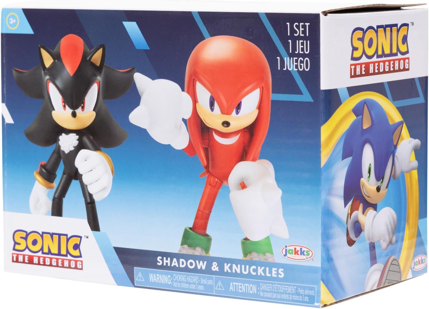 JAKKS Pacific Sonic The Hedgehog 4" Action Figure 2 Pack Knuckles & Shadow