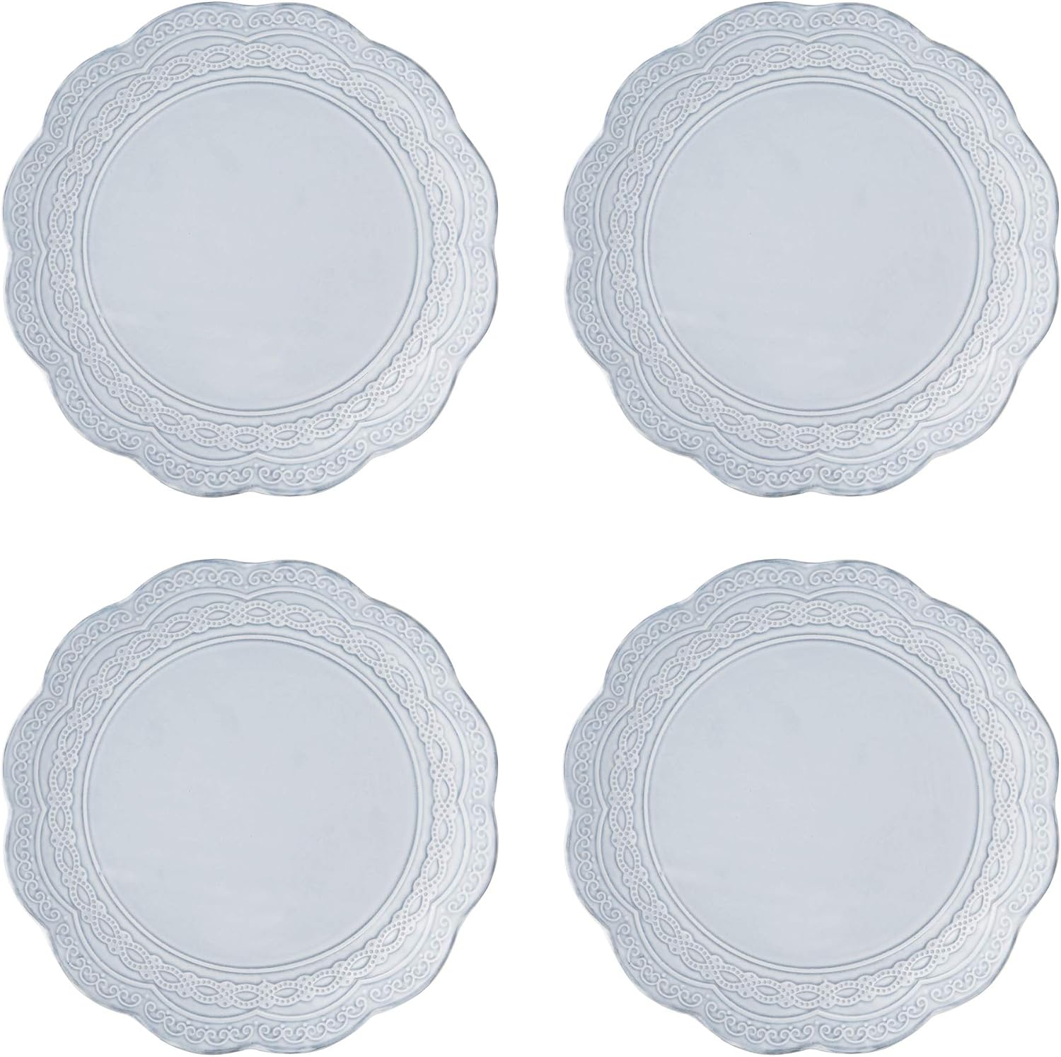 Pfaltzgraff Seraphina 16-Piece Stoneware Dinnerware Set, Service for 4,Blue