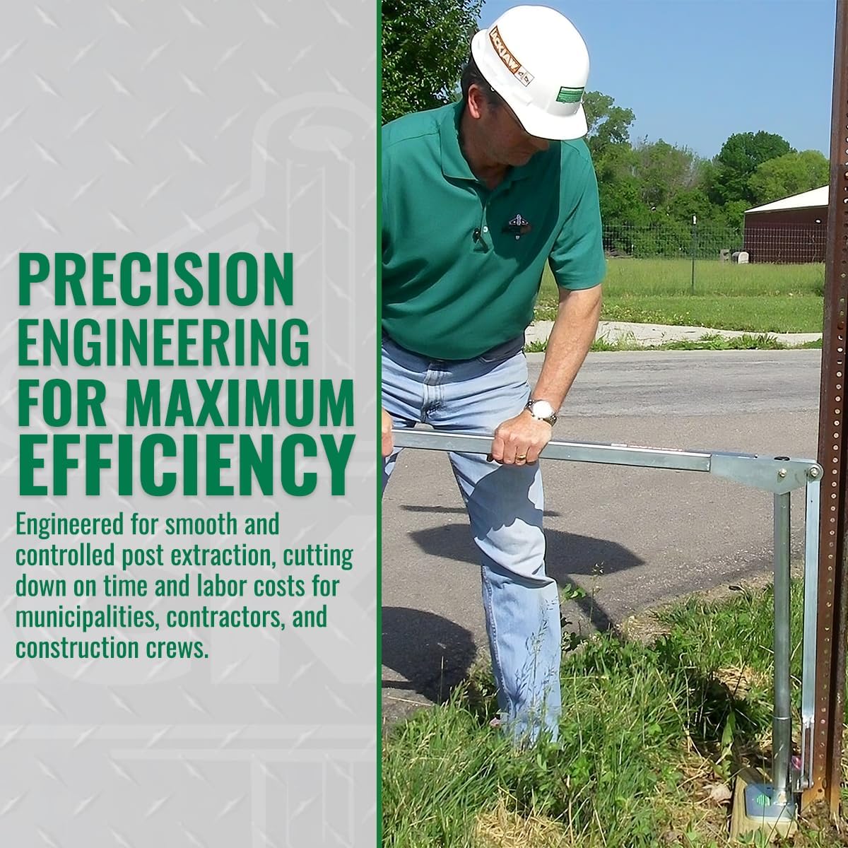 JACKJAW 300 U-Channel Sign Post Puller - Fast, Easy & Safe Removal for U-Channel Sign Posts, T Posts, and Ground Rods Ideal for Road Signs and More.