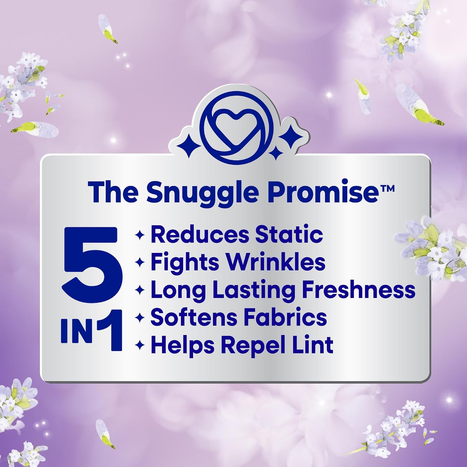 Snuggle Dryer Sheets, Blue Sparkle , 230 Count | Long-Lasting Fresh Scent, Reduces Static and Wrinkles, Repels Pet Hair and Lint, HE Dryer Compatible