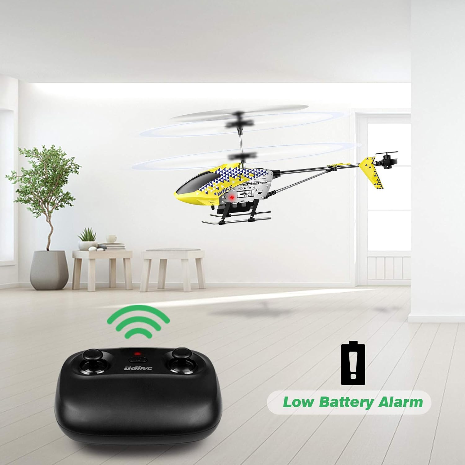 U12S Mini RC Helicopter with Camera Remote Control Helicopter Yellow