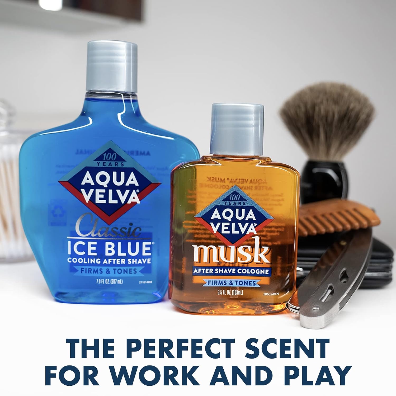 Aqua Velva Musk After Shave for Men, Long Lasting Scent
