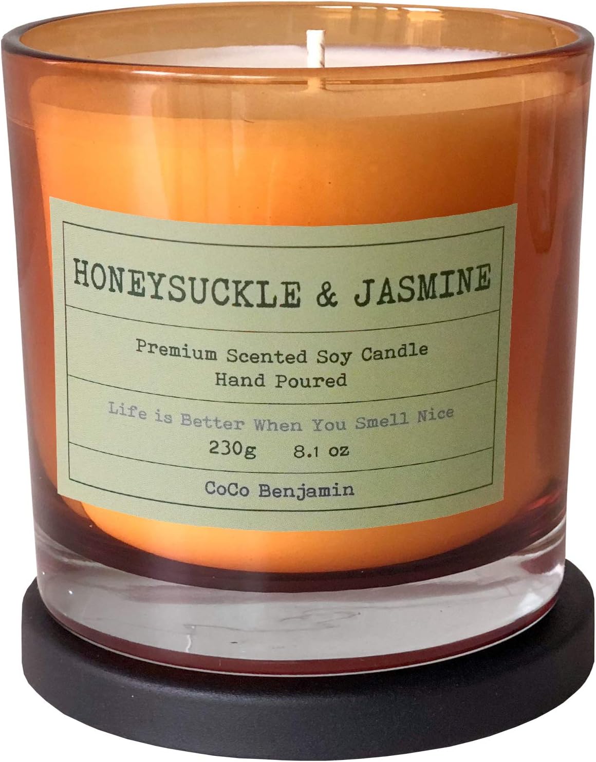 100% Natural Soy Wax Candle by CoCo Benjamin - Highly Scented & Hand-Poured Luxury Candle ((Majestic Balsam Fir Trees) - Clean Burning Cotton Wick