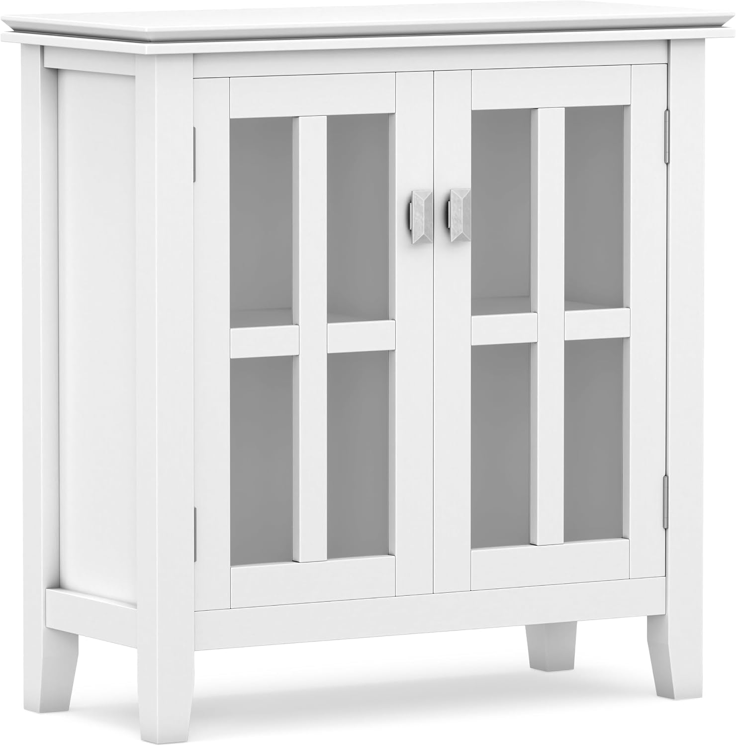 SIMPLIHOME Artisan 30" Wide Solid Wood Cabinet in Russet Brown