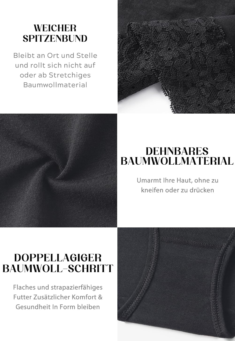 Hipster Panties for Women Underwear Lace Bikini Hip-huggers Panties 5 Pack