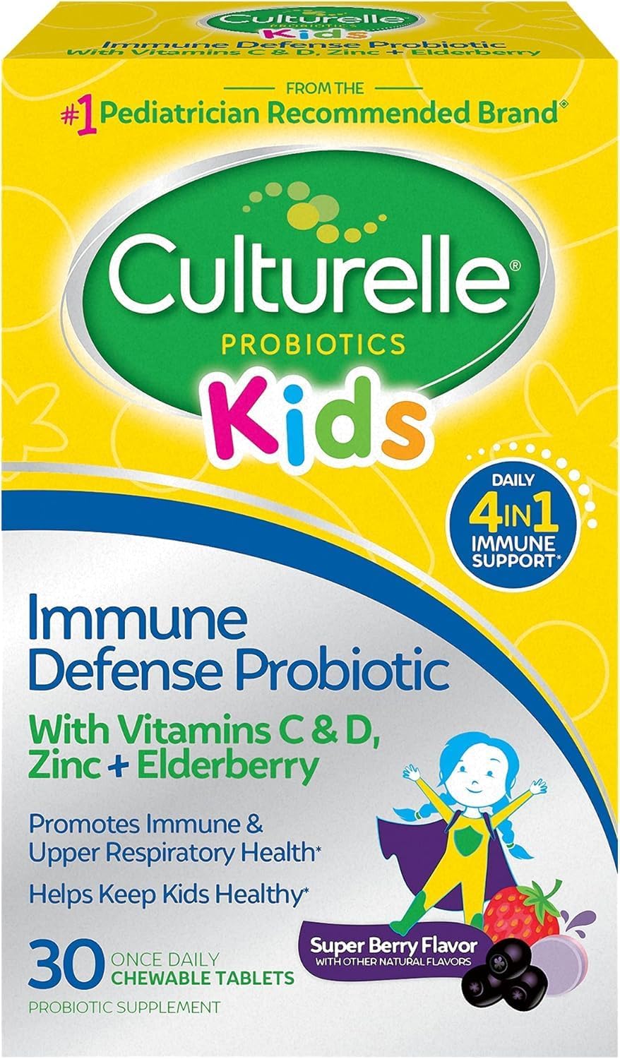 Culturelle Kids Daily Immune Defense Probiotic Chewables, Ages 3+, 30 Count