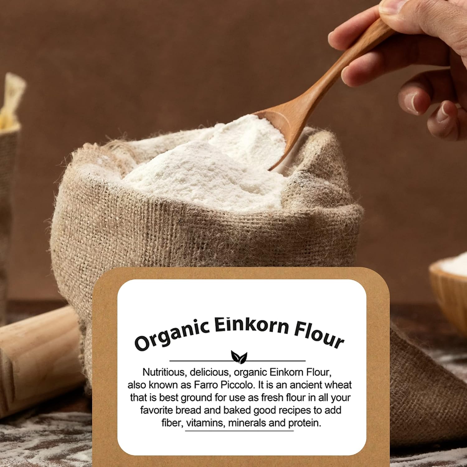 Organic Einkorn Farro Grain 4.8 lb - Einkorn Wheat Berries Bulk Whole | Ancient Grains Ideal for Soup, Flour, Bread - High in Fiber - USA Grown | USDA Certified | Vegan | Non-GMO